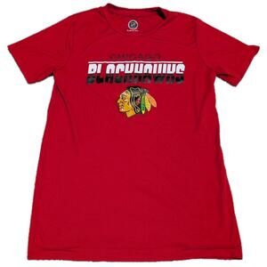 OuterStuff Chicago Blackhawks NHL Boy's Dri Fit Crew Neck T-Shirt XL Youth